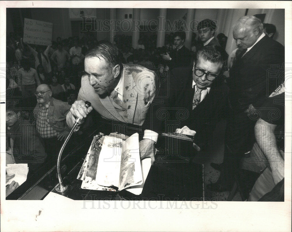 1985 Press Photo Dr Adolfo Calaro,Commander contr faction in Nicarauga - Historic Images