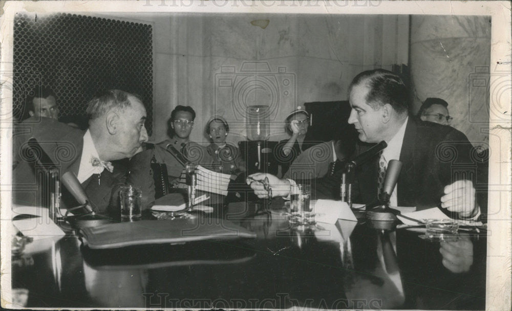 1954 Press Photo Joseph Welch,Army counsel &amp; Joe McCarthy - Historic Images