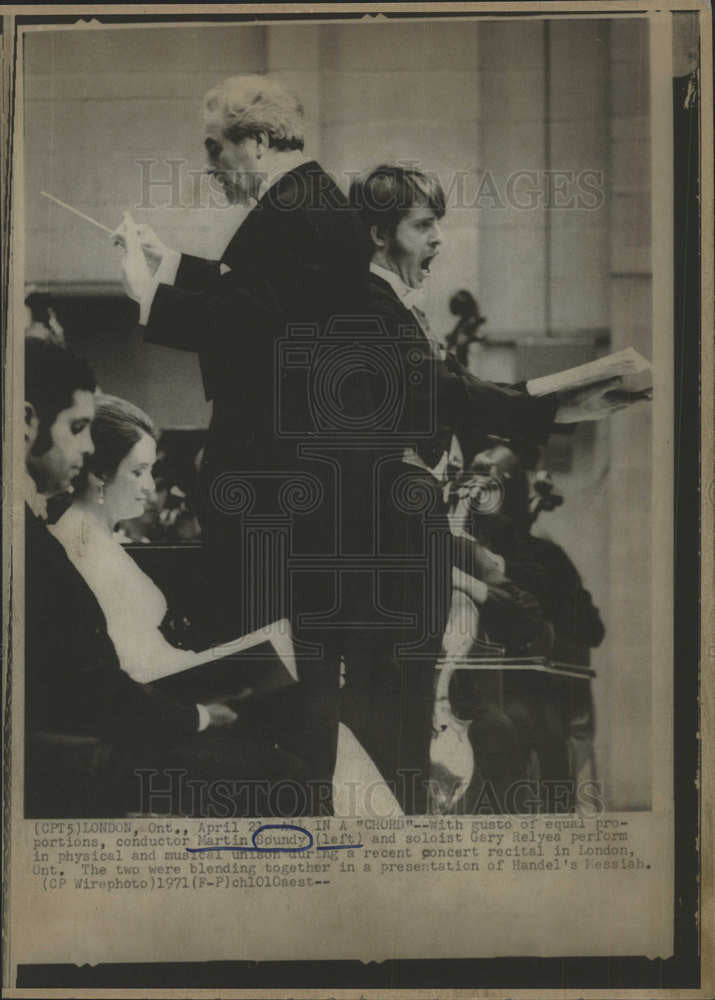 1971 Press Photo Martin Boundy British Conductor Musician - Historic Images