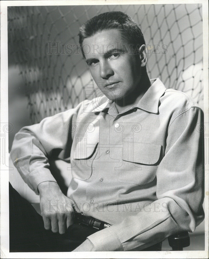 1957 Press Photo Lin McCarthy, makes scree debut in The D.I. - Historic Images