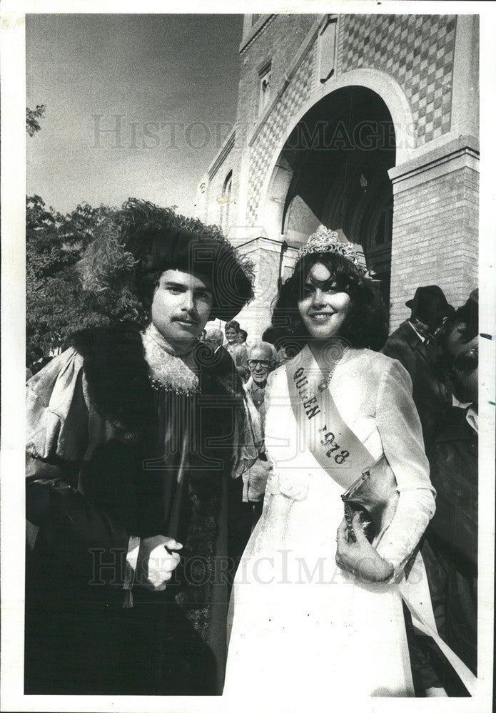 1978 Press Photo Patrick Pisano Michelle Piragine Columbus Day Parade - Historic Images