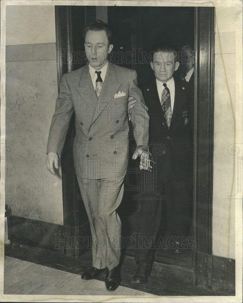 1951 Press Photo Edgerly Brinks Murder Case 99 Years Sentence On Two Counts - Historic Images