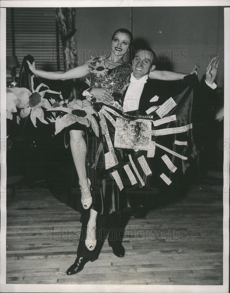 1936 Press Photo Dancers Maurine and Norva Hotel Commodore The Presidential - Historic Images