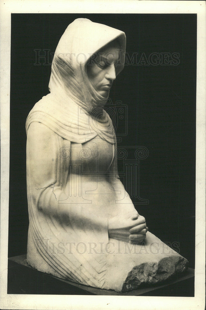 1952 Press Photo Ivan MeÃ…Â¡trovi? Yugoslav Sculptor Architect Chicago Art Institut - Historic Images