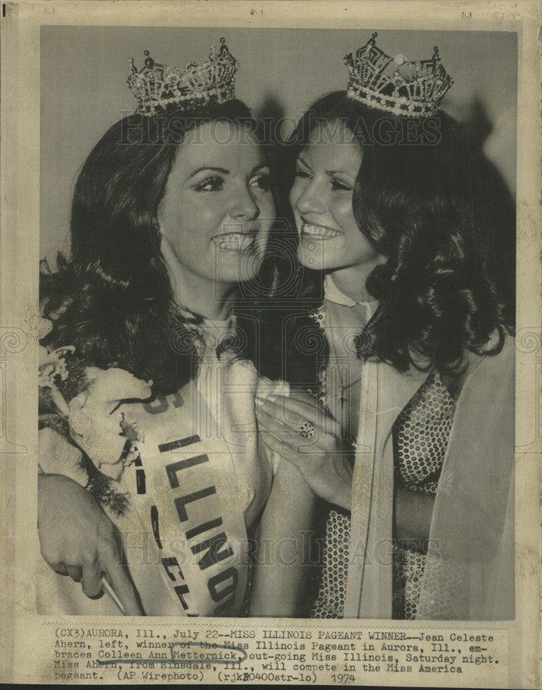 1974 Press Photo Colleen Ann Matternick American Fashion Model Miss Illinois - Historic Images