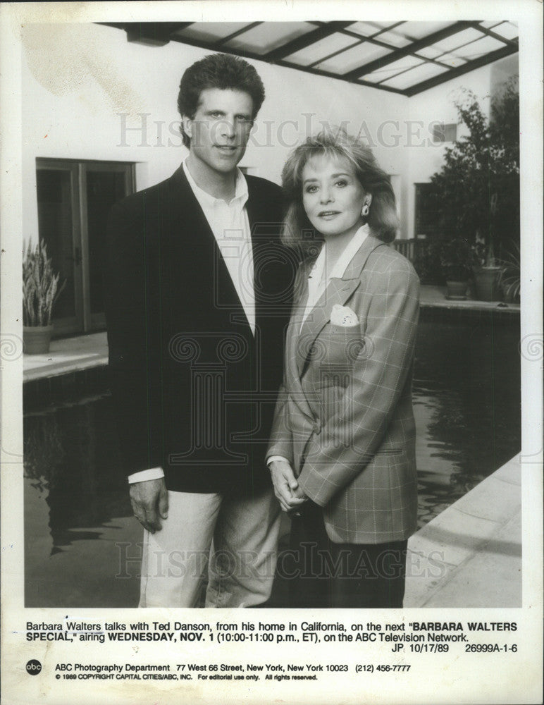 1989 Press Photo Barbara Jill Walters American Broadcast Journalist Author Chic - Historic Images