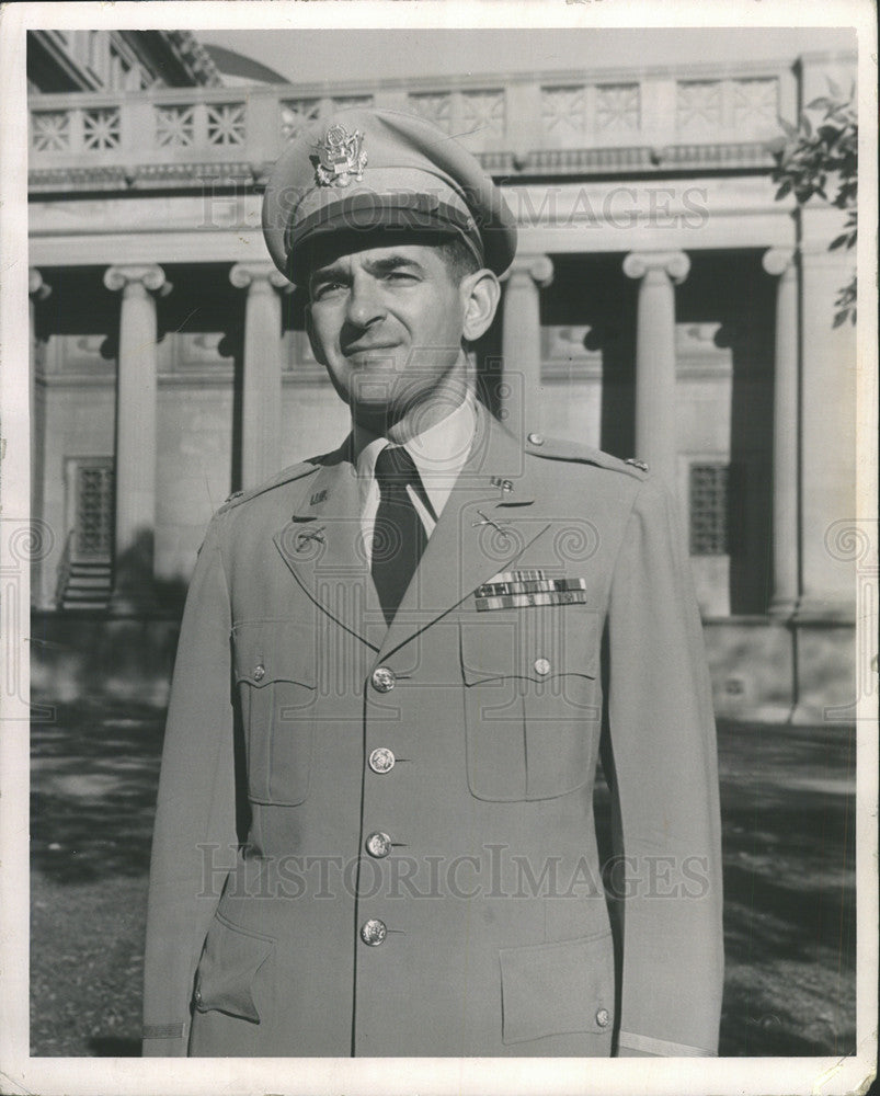 1960 Press Photo COL. MEL MAWRENCE DEPUTY PUBLIC INFORMATION ILLINOIS CIVIL - Historic Images