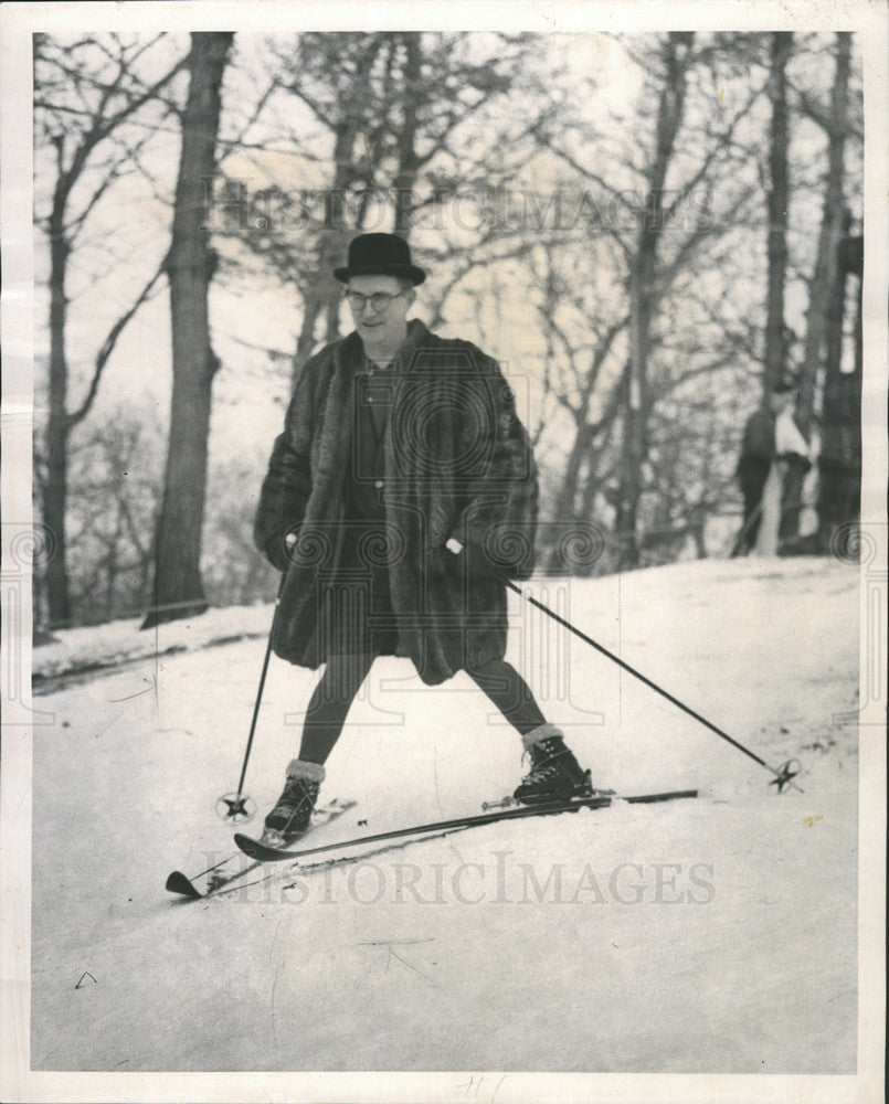 1962 Press Photo Fred Maurer at the Ski club - Historic Images