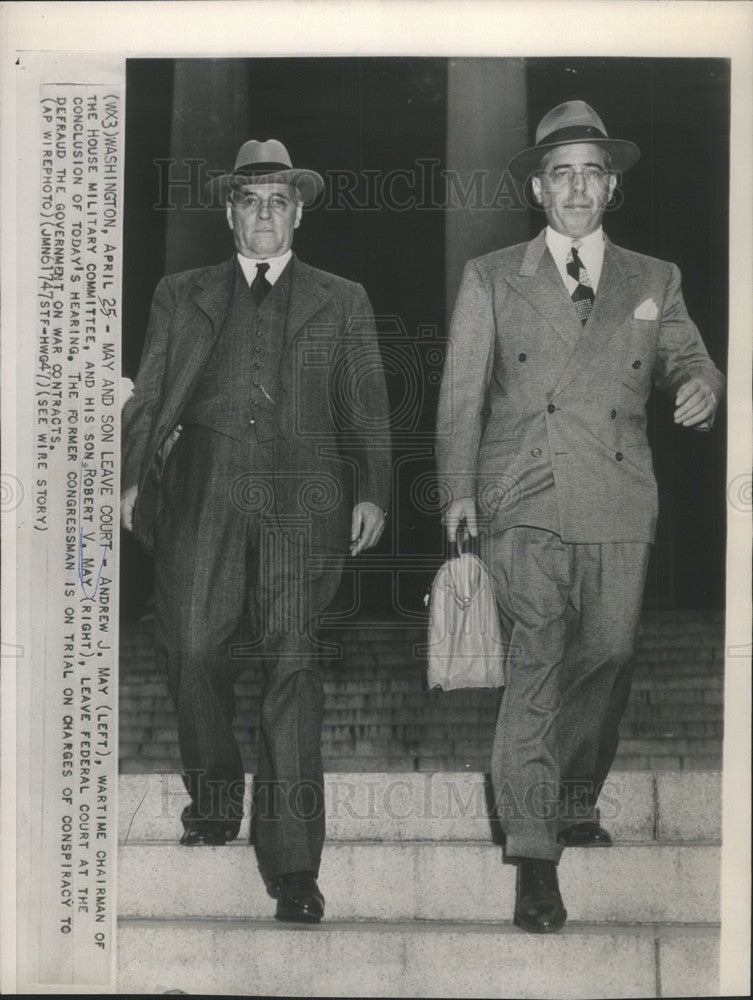 Press Photo Andrew May &amp; his son Robert May - Historic Images