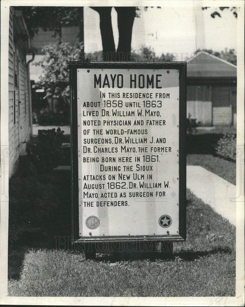 1937 Press Photo  MINNESOTA STATE HISTORICAL SOCIETY MAYO HOME - Historic Images