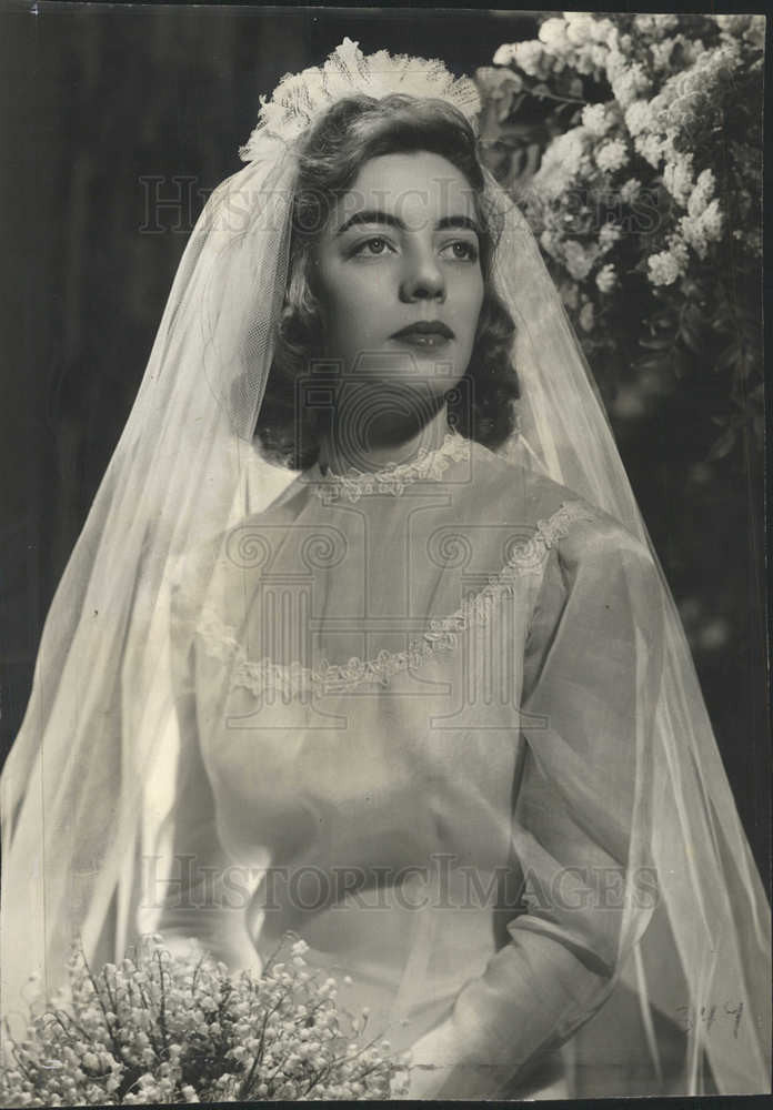 1942 Press Photo Mrs Thomas Wylie Mather,bride - Historic Images