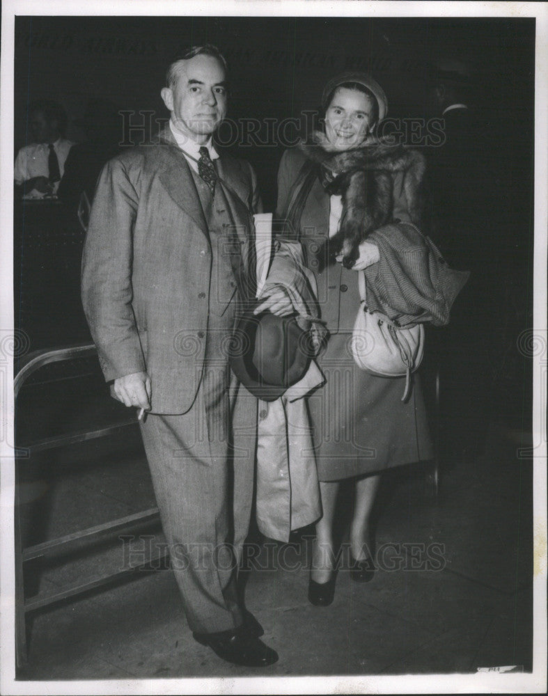 1947 Press Photo Dr Charles Mayo and wife Alice - Historic Images