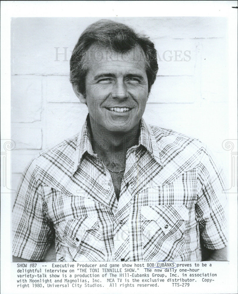 1980 Press Photo Bob Eubanks Executive Producer Television Host - Historic Images