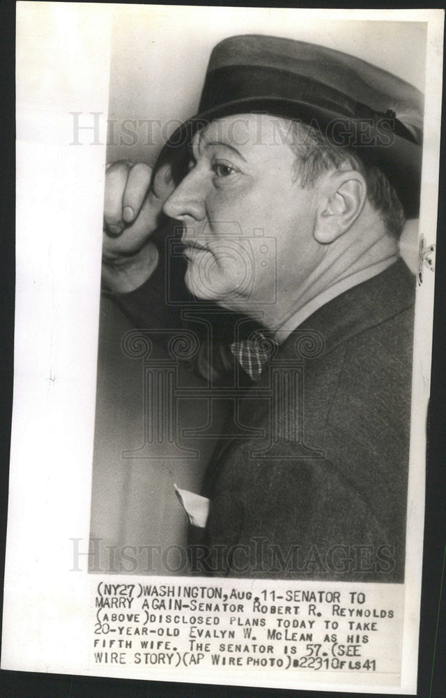 1941 Press Photo Senator Robert R Reyonolds - Historic Images