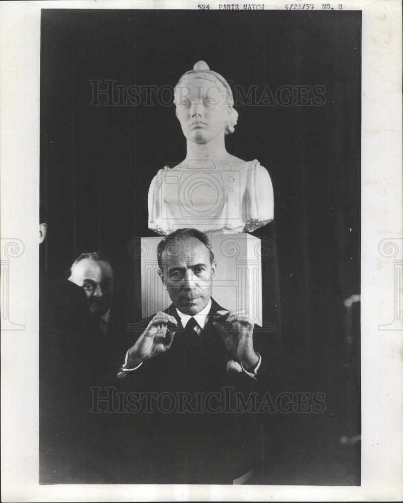 1959 Press Photo French Finance Minister Antoine Pinay - Historic Images