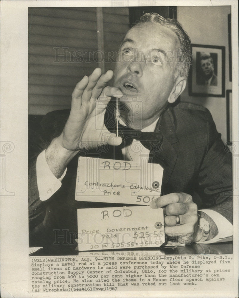 1967 Press Photo Rep. Otis Pike - Historic Images