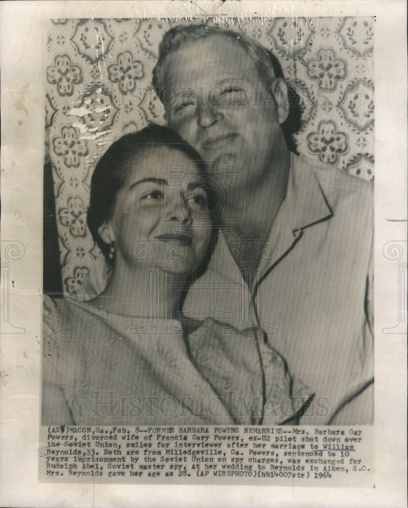 1964 Press Photo Mrs Barbara Gay Powers to wed William Reynolds - Historic Images