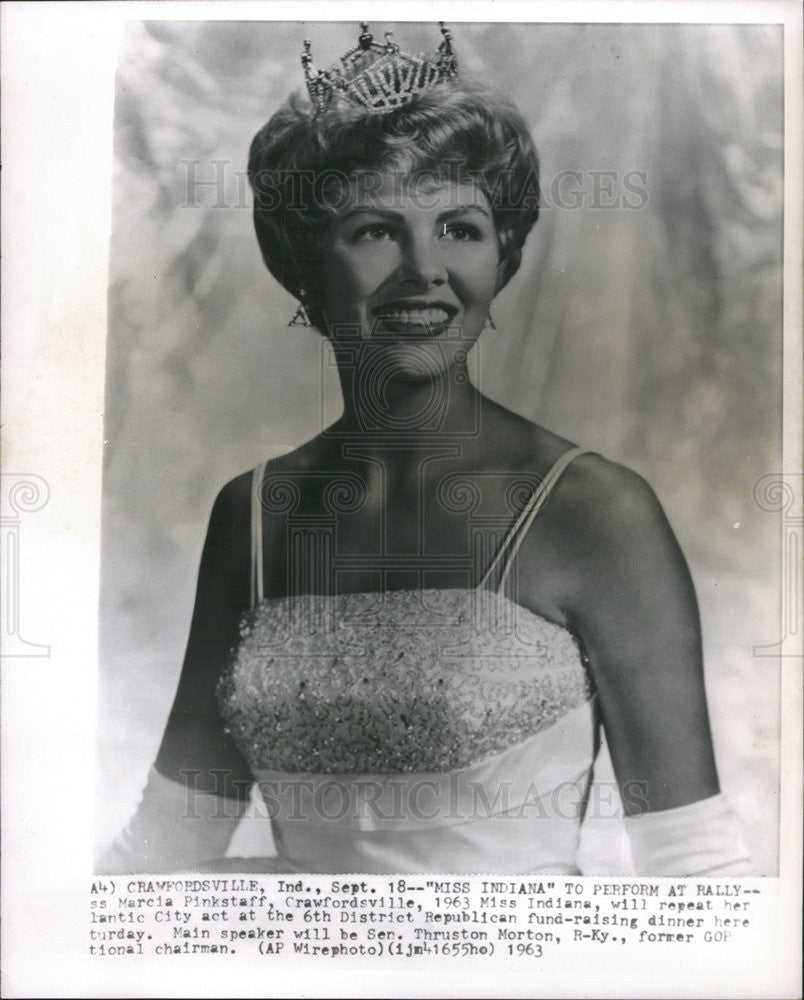 1963 Press Photo Miss Indiana Marcia Pinkstaff - Historic Images