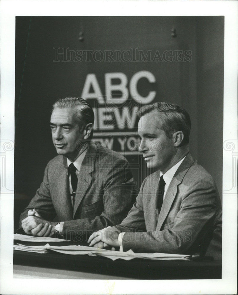 1970 Press Photo Howard K. Smith Frank Reynolds Commentators ABC Evening News - Historic Images