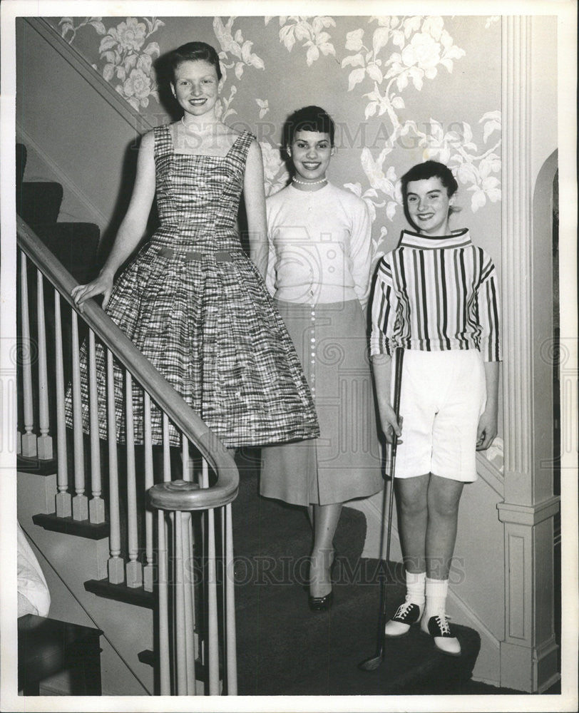 Press Photo Miss Mary Ellen Reynolds Miss Carol Polivka Miss Joan Cagney Chicago - Historic Images