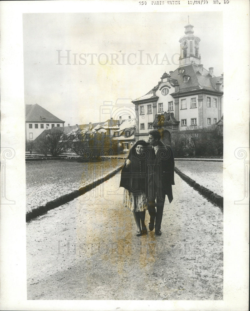 1959 Press Photo Princess Diane and Duke Carl of Wurttenburg - Historic Images