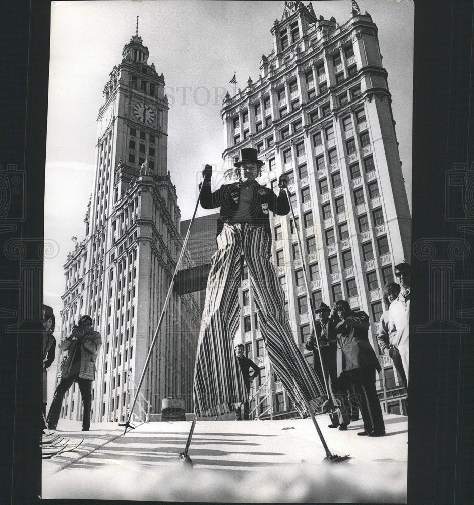 1972 Press Photo Trick Skier Reudi Wyrsch - Historic Images