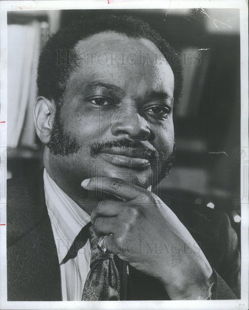 1976 Press Photo Marco T. Bowie,President Kennedy King College - Historic Images