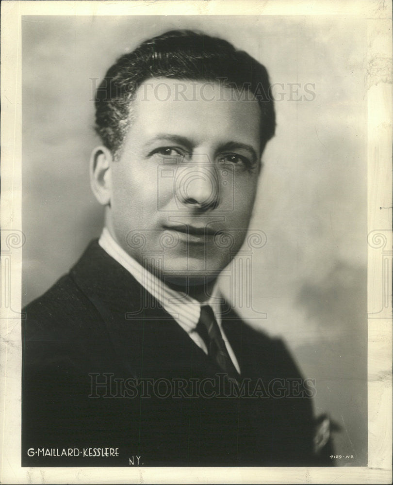 1936 Press Photo Nino Martini, Tenor, Singing with Ezio Pinza - Historic Images