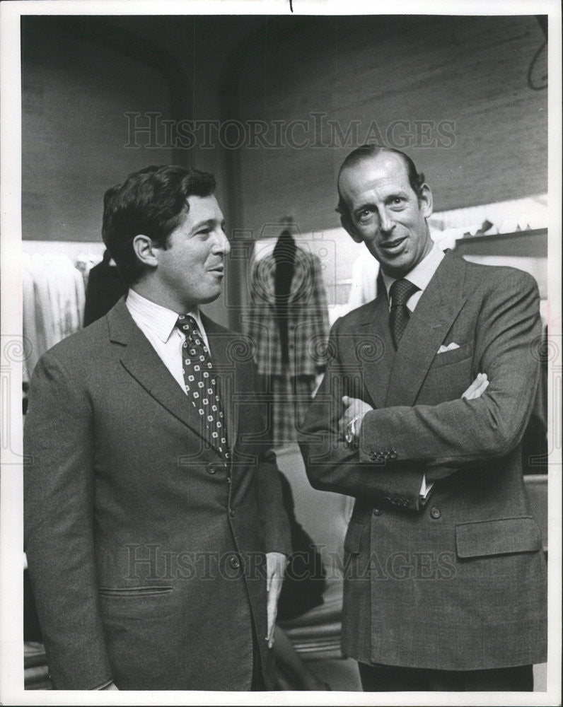 1977 Press Photo Prince Alexander of Yugoslavia with cousin Duke of Kent - Historic Images