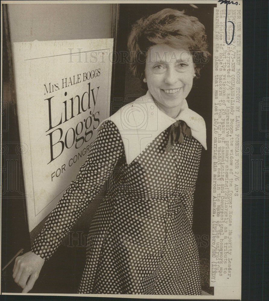 1973 Press Photo Lindy Boggs - Historic Images