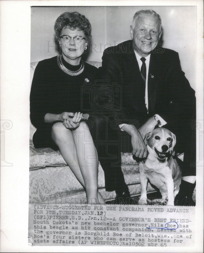 1965 Press Photo NILS BOE AMERICAN POLITICIAN GOVERNOR SOUTH DAKOTA BORGHILD - Historic Images