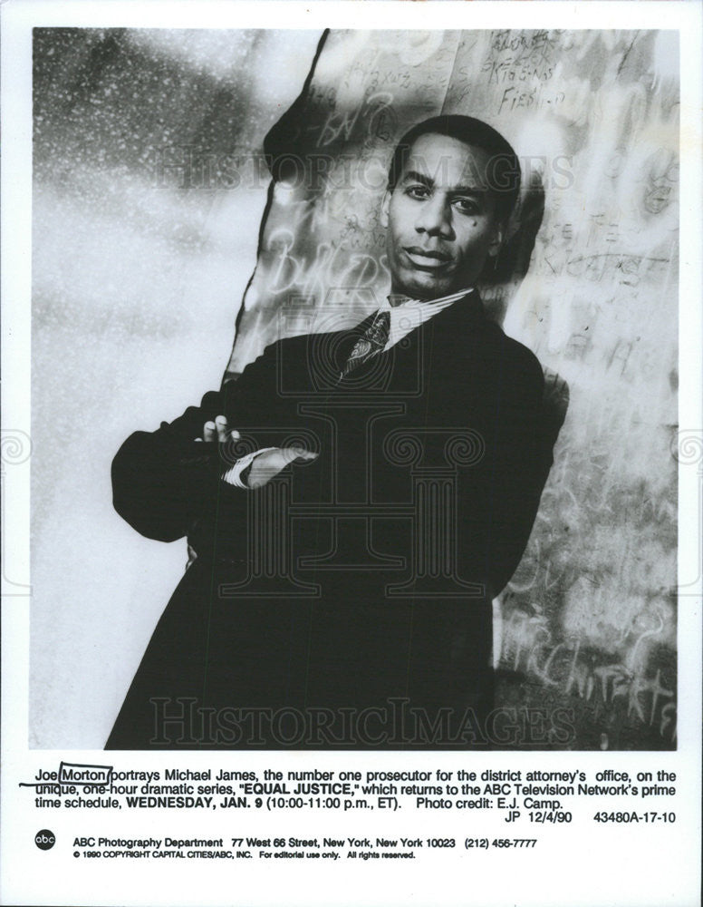 1990 Press Photo Joe Morton in &quot;Equal Justice&quot; on ABC - Historic Images