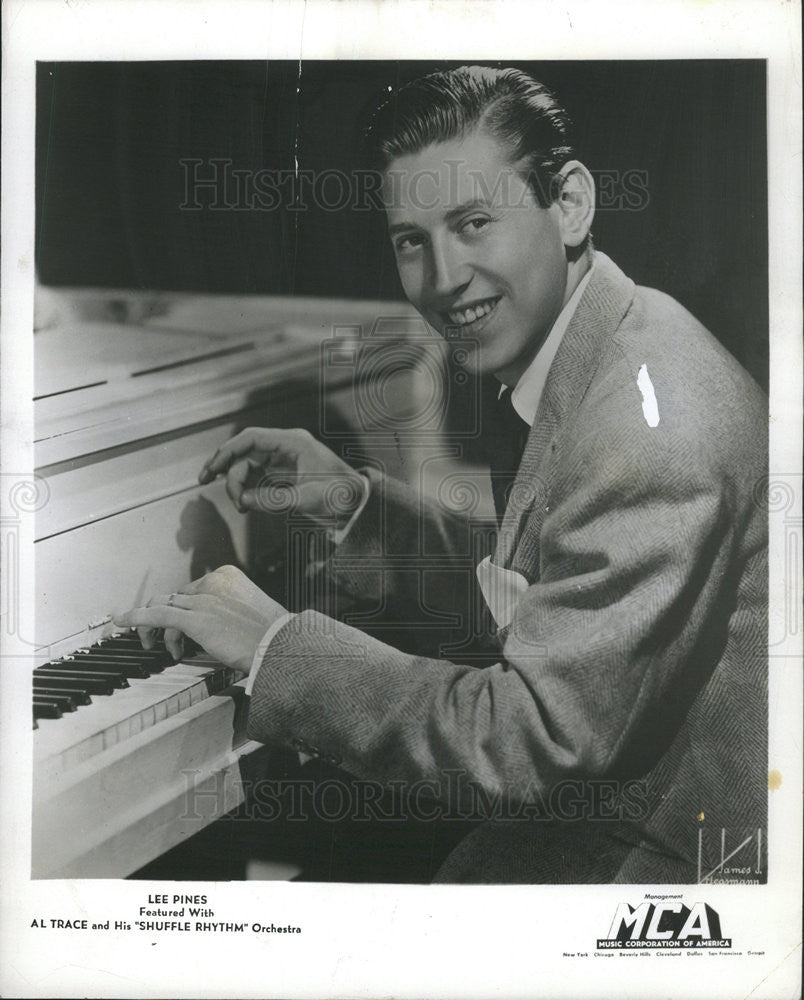 1949 Press Photo Lee Pines Al Trace Shuffle Rhythm Orchestra - Historic Images