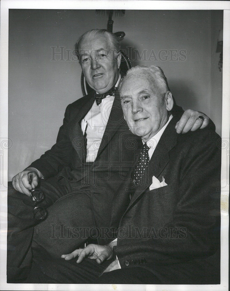 1952 Press Photo Charles F. McCahill & George Biggers, Newspaper Executives - Historic Images