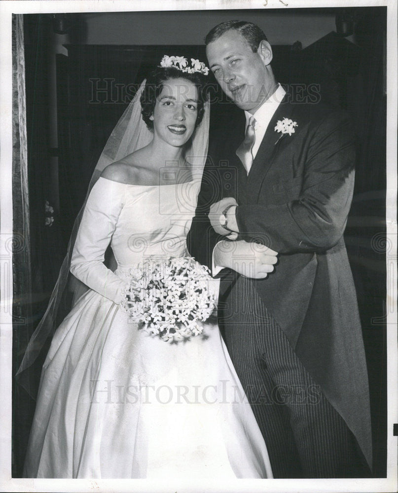 1959 Press Photo Edward James McCabe Jr weds at St Mary&#39;s Church Lake Forest - Historic Images