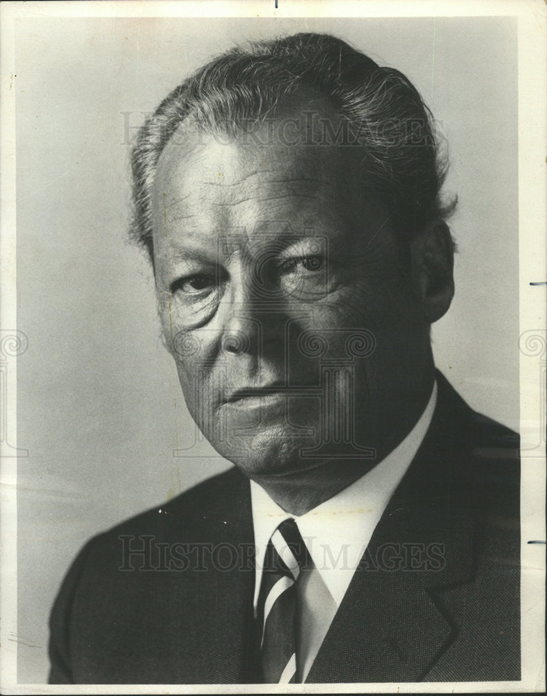 1973 Press Photo Willy Brandt Chancellor Federal Rupublic Germany Chicago Visit - Historic Images