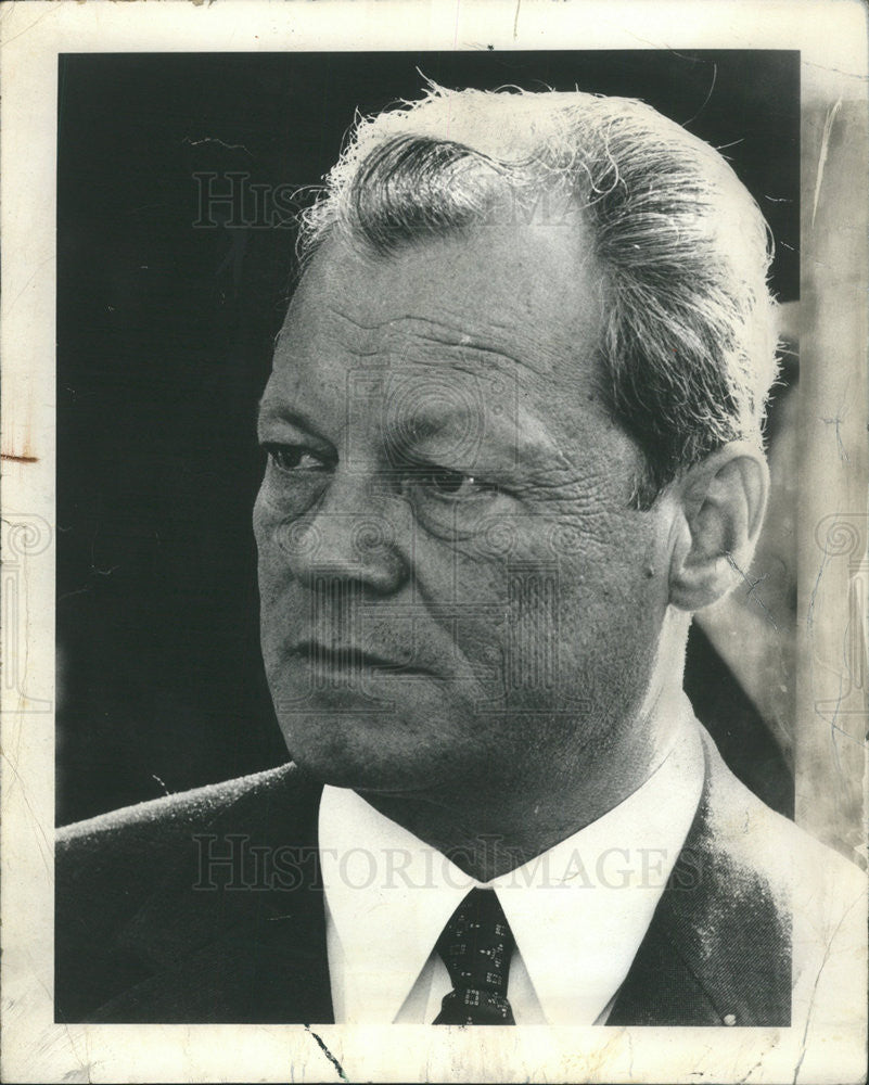 1972 Press Photo Willy Brandt German politician West Berlin Mayor Democratic - Historic Images