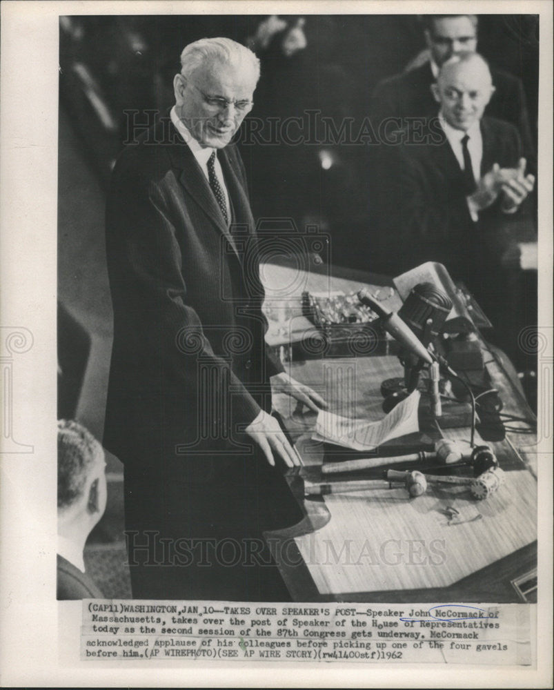 1962 Press Photo John McCormack Speaker House Representatives Congress - Historic Images