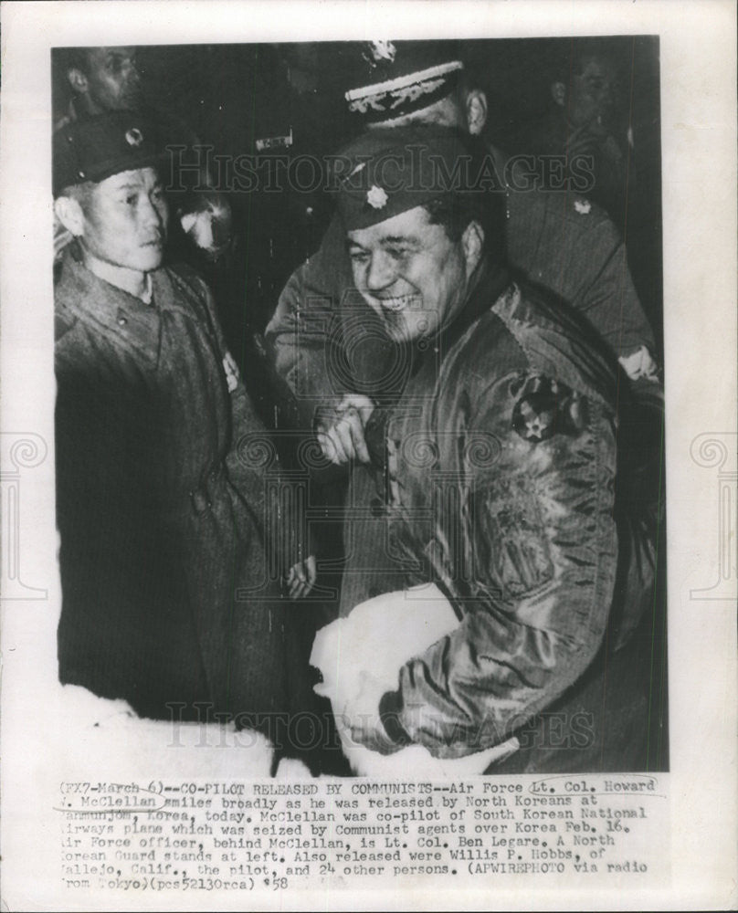 1958 Press Photo AIR FORCE LT. COL. HOWARD J. MCCLELLAN - Historic Images