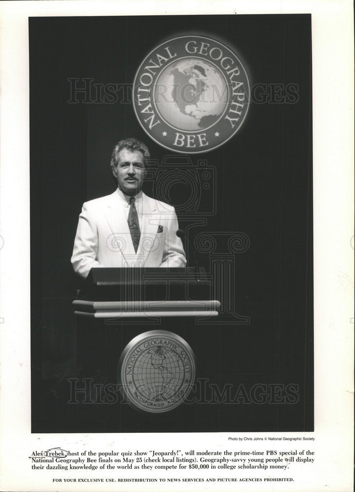 Press Photo Alex Trebek Canadian American Television Game Show Host - Historic Images