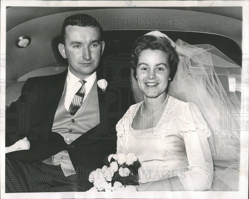 1961 Press Photo Mrs Franklin Arthur Reynolds Society Wedding - Historic Images