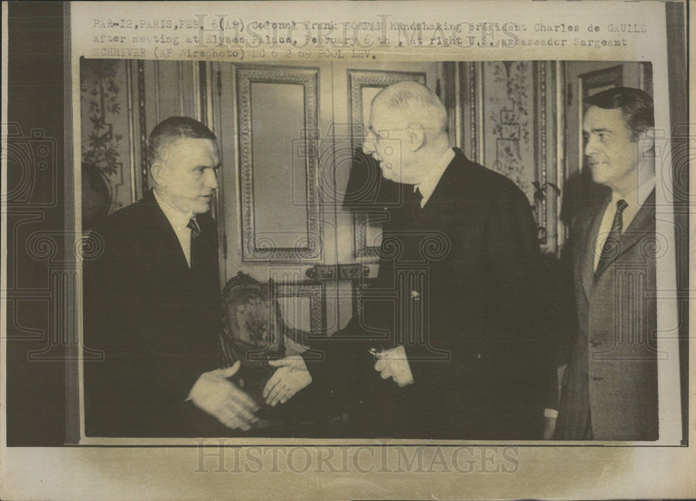 1969 Press Photo Charles de Gaulle French General Statesman French Forces France - Historic Images