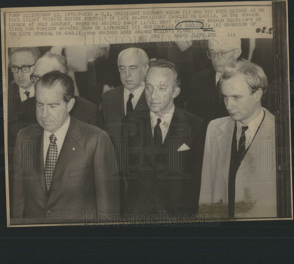 1970 Press Photo De Gaulle French General Statesman Grandson Charles Guelle  Jr - Historic Images