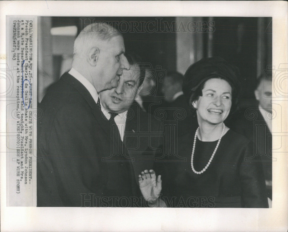 1963 Press Photo Charles de Gaulle French General Statesman French Forces France - Historic Images