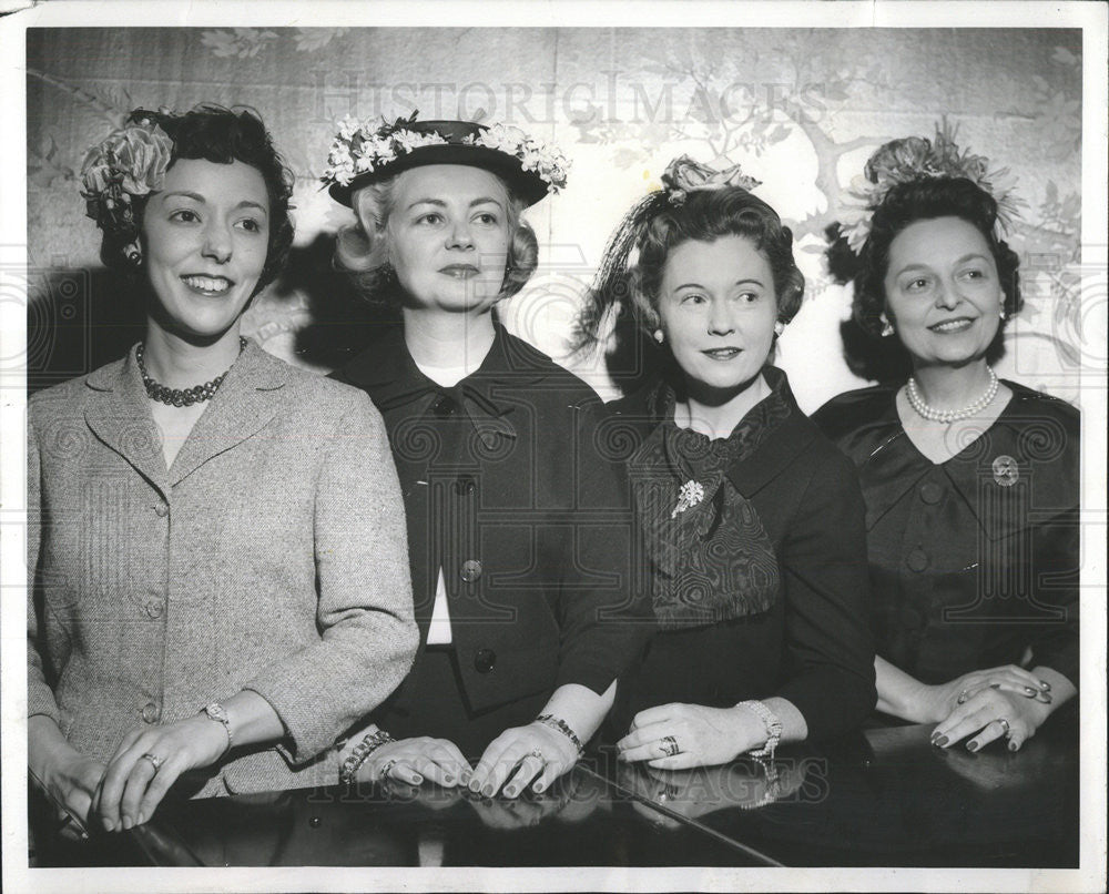 1959 Press Photo MRS. O. HOSMER MORSE MRS. JOHN MRS. STUART MRS. CHARLES - Historic Images