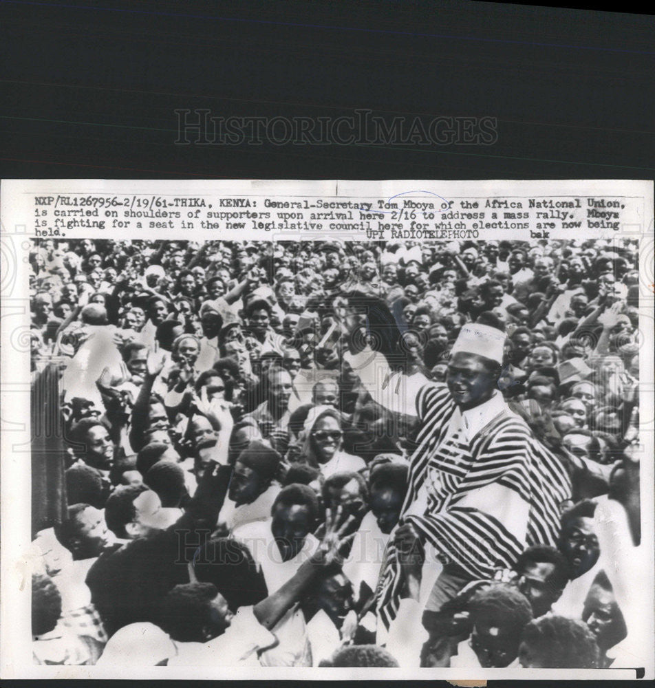 1961 Press Photo TOM MBOYA KENYAN POLITICIAN - Historic Images