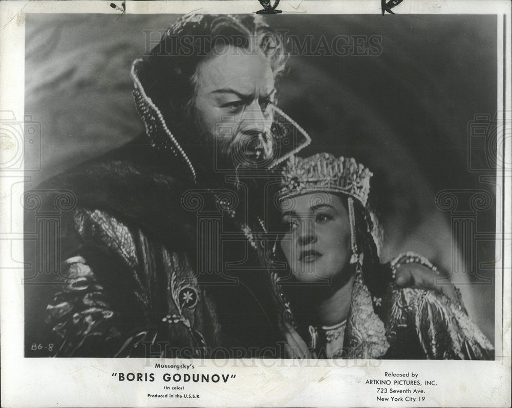 1956 Press Photo Copy Alexander Pirogov and Natalya Kiliagana In Boris Godunov - Historic Images