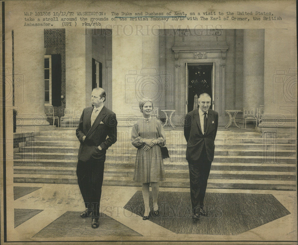 1972 Press Photo The Duke and Duchess of Kent visit United States - Historic Images