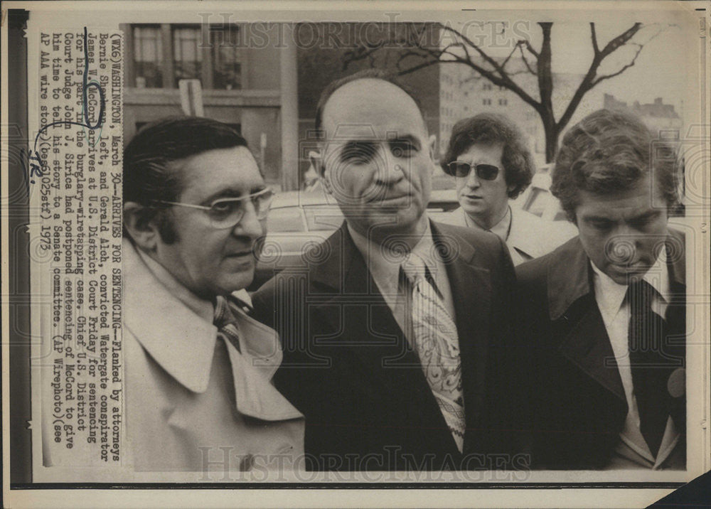 1973 Press Photo Sentencing James w. McCord Us District court - Historic Images