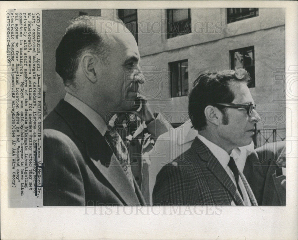 1978 Press Photo Convicted Watergate Defendant James W McCord Jr Talks